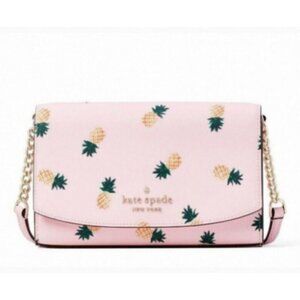 Kate Spade Staci Pineapple Print Small Crossbody Pink Multi NWT